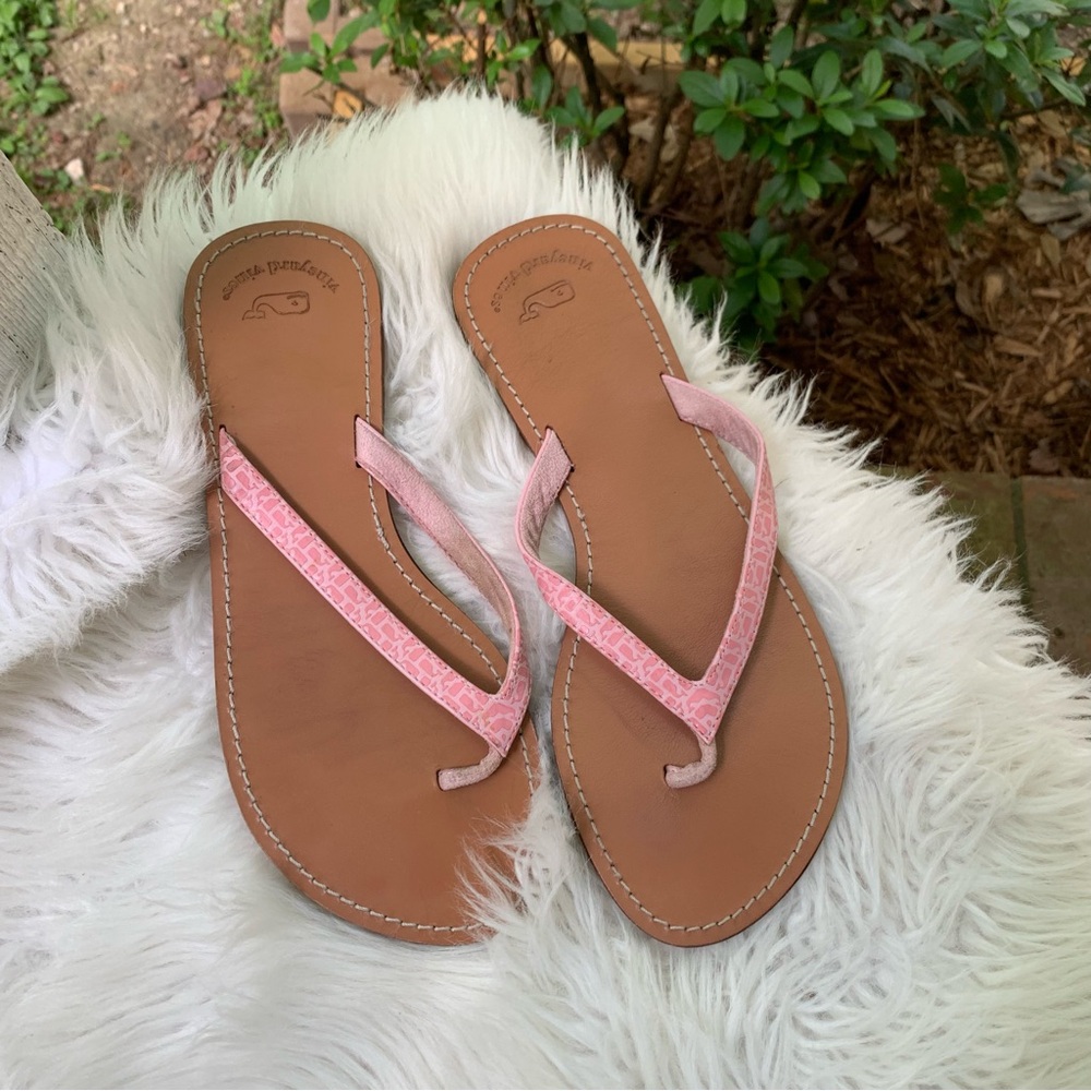 Vineyard Vines Pink Thong Flip Flops